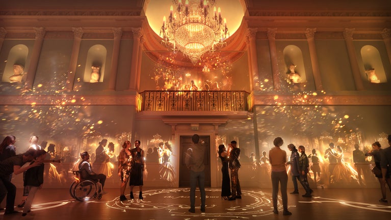 A visual of the proposed new feel for the Ball Room as part of the new Georgian visitor experience